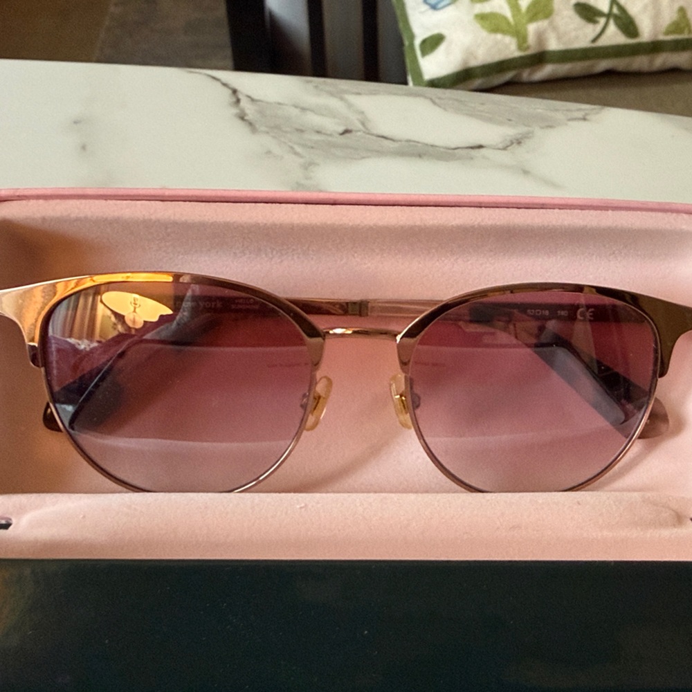 Kate Spade Pink and Gold Sunglasses